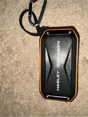 Harley-Davidson Black Portable Speaker with Orange Accent
